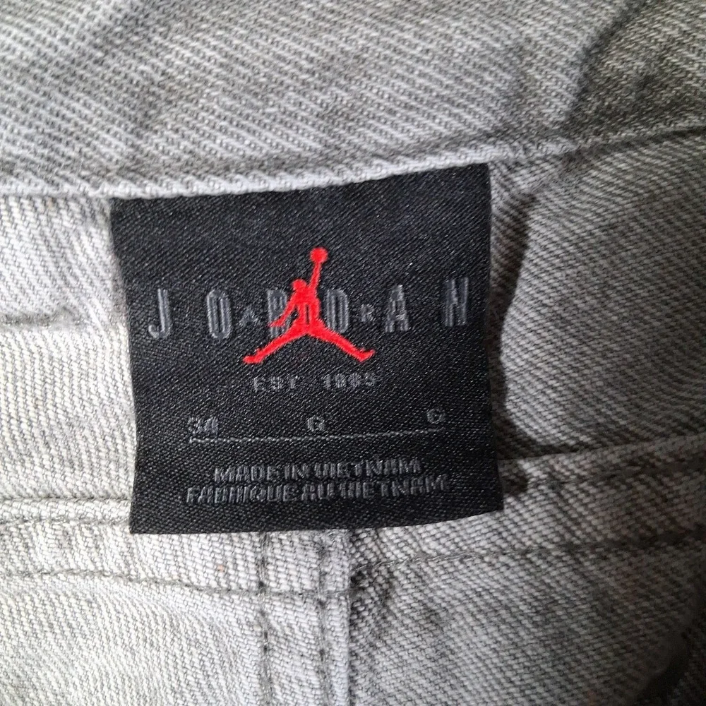 Nike Air Jordan 5 Pockets Heavyweight Jeans Men's 34x34 Gray Relaxed Button Fly